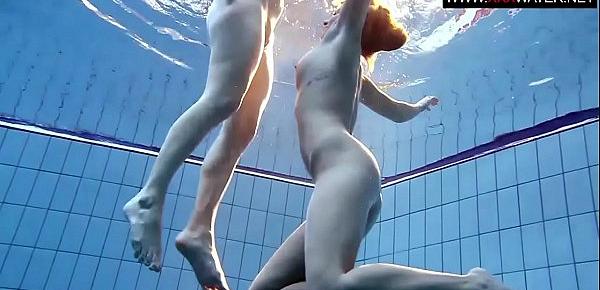  Andrea and her hottie Monika enjoying swimming pool